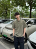 LAZY DAY TREND戶(hù)外防曬涼感速干半拉鏈POLO衫男士夏季寬松工裝短袖T恤 叢林綠 XL 曬單實(shí)拍圖