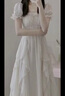 湄綏法式溫柔風(fēng)小個(gè)子白色感仙女連衣裙女夏季2025新款超仙公主裙衣服 白色 M 【85-99斤】 曬單實(shí)拍圖