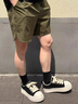 YZLDS大頭鞋黑白百搭帆布鞋男女小眾厚底增高情侶休閑鞋丑萌鞋潮流板鞋 黑色 42 曬單實(shí)拍圖