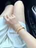 福瑞雅古法傳承泥鰍背手鐲女999足金包足銀寬面素圈磨砂手鐲節(jié)日送老婆 金包銀泥鰍背手鐲-拍下備注圈口 包金3.35克總重約30克 曬單實拍圖