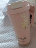 Vanow保溫杯櫻花女生咖啡陶瓷內(nèi)膽吸管杯子家居館水杯畢業(yè)季送老師禮物 曬單實(shí)拍圖