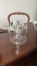 青蘋果煮茶壺煮茶器新款加厚玻璃燒水泡茶專用電陶爐圍爐煮茶套裝 透明提梁壺+800W白色電陶爐 曬單實(shí)拍圖