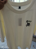 名創(chuàng)優(yōu)品（MINISO）短袖男純棉休閑寬松夏季圓領(lǐng)百搭青少年潮流半袖t恤 淺米 XL 曬單實(shí)拍圖