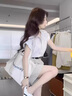 妃希瑤休閑褲女裝套裝2025夏季新款韓版時(shí)尚百搭氣質(zhì)通勤夏裝搭配一整套 條紋上衣+杏色褲子 M 曬單實(shí)拍圖