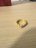 中鑫珠寶褶皺愛(ài)心戒指黃金鑲嵌粉紫晶鋯石足金戒指少女心蕾絲首飾女神節禮 金重4克（13圈號） 曬單實(shí)拍圖