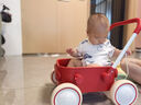 kidpopkidpop嬰兒學步車手推車寶寶學步推車助步小推車玩具兒童周歲禮物 紅色-PP斗【送防倒鉤+牽引繩】 曬單實拍圖