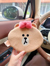 途喜LINE FRIENDS聯(lián)名汽車(chē)安全帶護肩套保護套柔軟女士車(chē)載保險帶裝飾 玩偶丘可【安全帶固定器】 曬單實(shí)拍圖