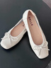 百麗（Belle）芭蕾風(fēng)晚晚平底單鞋女商場(chǎng)同款牛皮瑪麗珍鞋B3W1DAQ6預售 米白  （軟糯羊皮，質(zhì)感光澤） 35 (225mm) 曬單實(shí)拍圖