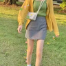 DGOV白色薄款冰絲防曬開衫女夏季新款防曬甜美港風外搭短款針織空調衫 白色 S 80-95斤 曬單實拍圖