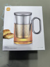 尚明鋁蓋高硼硅玻璃泡茶杯過濾茶杯茶水分離辦公家用大容量透明茶杯 槍黑色500ML 曬單實(shí)拍圖