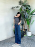 Calvin KleinJeans【新品禮盒】25夏女美式復古ck高腰寬松闊腿牛仔褲47B936G U3N-牛仔深藍 29 曬單實(shí)拍圖