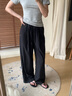 Teenie Weenie【萊賽爾混紡】小熊女裝2025秋新款薄款山本褲休閑褲 黑色 XS 曬單實(shí)拍圖
