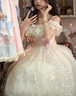 唐努烏（Tang Nu wu）Lolita洛麗塔連衣裙花嫁OP可愛公主連衣裙正禮物 花嫁 S 曬單實(shí)拍圖