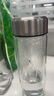 高硼硅雙層玻璃杯大容量泡茶杯茶水分離安全無(wú)毒隔熱杯車載水杯商 雙層真空底銀色直筒 330ml 1只 曬單實(shí)拍圖