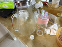 青蘋果耐熱玻璃冷水壺樹紋家用涼水壺杯大容量客廳玻璃壺泡茶壺套裝 【99.8%選擇】鋼蓋冰晶壺1850ml 曬單實拍圖
