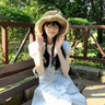 與欣法式連衣裙子女夏季2025新款氣質(zhì)學(xué)生絕美高級感顯瘦氣質(zhì)蛋糕長裙 藍色 均碼 【可備注碼數(shù)】 曬單實拍圖