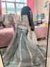 艾諾黛（AI NUO DAI）漢服女國(guó)風(fēng)大賞新中式上衣套裝2025年新款【惜春】古風(fēng)唐制 花瓣袖上衣+裙子 綠色 均碼 80-135斤 曬單實(shí)拍圖