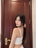 CleainKorte正品束胸內衣女大胸顯小吊帶運動(dòng)背心夏薄款無(wú)痕cos平胸神器 白色 M （上胸圍80-84CM） 曬單實(shí)拍圖
