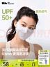 蕉下（beneunder）面膜防曬口罩騎行口罩女高顏值輕薄無(wú)痕防曬面罩護(hù)臉基尼藍(lán)煙灰 曬單實(shí)拍圖