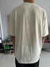 MMOPTOP美式高街冰絲T恤夏季男士拼接透氣舒適設(shè)計感短袖MTX05米黃XL 曬單實(shí)拍圖