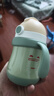 FGA富光兒童保溫杯寶寶吸管杯鴨嘴學(xué)飲杯316L不銹鋼喝水壺水杯子綠色 曬單實(shí)拍圖