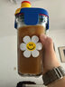 Glasslock&wigglewiggle聯(lián)名款卡通印花玻璃水杯家用手提新款杯子花朵380ml 曬單實拍圖