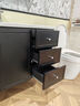 柒萊智能黑色復古風(fēng)落地式浴室柜衛生間實(shí)木洗漱臺洗手池洗臉盆柜組合 101CM普通鏡柜（包安裝） 曬單實(shí)拍圖