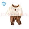 舒貝怡女童套裝新春款寶寶衣服小兔花邊洋氣衛衣兒童分體兩件套咖色 110 曬單實(shí)拍圖