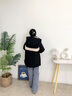 鴨鴨中長款羽絨服女2025冬季新款撞色連帽收腰時(shí)尚加厚顯瘦派克服外套 酒紅色 M 曬單實(shí)拍圖