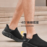 斯凱奇（Skechers）閃穿鞋男鞋夏季透氣休閑健步鞋一腳蹬運(yùn)動(dòng)鞋百搭軟底布鞋118306 曬單實(shí)拍圖