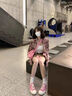 凰巣襯衣2025新款設(shè)計(jì)感小眾上衣復(fù)古長袖粉色格子襯衫外套女四季 均碼 （90-120） 曬單實(shí)拍圖