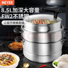 美亞（MEYER）三層復底蒸鍋28cm 家用不銹鋼蒸煮煲湯 燃氣灶電磁爐適用 曬單實拍圖