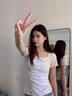 邦帛世短袖T恤女2025年夏季休閑修身正肩純色方領(lǐng)百搭學(xué)院風(fēng)穿搭上衣 短袖女【方領(lǐng)白色】 M 推薦【85-100斤】 曬單實(shí)拍圖