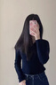 矜持范毛衣女polo領(lǐng)針織打底衫女秋冬2025新款設(shè)計(jì)感小眾毛衣寬松長(zhǎng)袖 黑色 M 曬單實(shí)拍圖