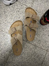 BIRKENSTOCK勃肯德國進(jìn)口男女款牛皮絨面革軟底Arizona雙扣拖鞋 男款灰色951301 45 曬單實(shí)拍圖