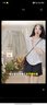 Basic House/百家好壓褶卷邊闊腿短褲子高腰顯瘦直筒褲夏季新款女 白色 S 曬單實拍圖