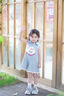 可英 GOWINBABY女童連衣裙韓式俏皮可愛2025夏季女孩多巴胺背心裙女寶卡通公主裙 灰色 100 （適合身高90cm-100cm） 曬單實(shí)拍圖