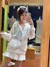 莜仙格韓系新款歐若風鏤空連帽針織外套女2025春秋新款設計感寬松罩衫女 白色 L 建議 110-120斤 曬單實拍圖