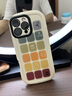 素洛適用蘋果16promax手機(jī)殼暈染彩色格子iPhone15pro高級(jí)感創(chuàng)意時(shí)尚14個(gè)性情侶泡芙殼13硅膠全包防摔 古董白-暈染幸運(yùn)格子 iPhone 16 Pro Max 曬單實(shí)拍圖