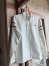 樂卡克（Le coq sportif）【新品】法國公雞復(fù)古網(wǎng)球風(fēng)女士拉鏈運動休閑寬松外套上衣 瓷白色 L 曬單實拍圖