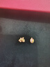 潮宏基 花韻荷花黃金耳釘女足金琺瑯耳飾不對稱(chēng)新中式送女友禮物 計價(jià) 一對款 含硅膠耳堵 1.3g 曬單實(shí)拍圖