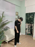 安踏（ANTA）運(yùn)動褲男褲夏季薄款直筒男士休閑褲子青少年純黑色棉長褲寬松衛(wèi)褲 黑色（夏季薄款-直筒-拉鏈口袋） L /175(120-140斤） 曬單實(shí)拍圖