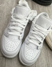 耐克男女童鞋AIR JORDAN 1 AJ1純白低幫板鞋籃球鞋 553560-136 38 曬單實(shí)拍圖