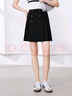 百圖betu女裝夏季新款半身裙新款學(xué)院風(fēng)高腰百褶短裙女2405T48 黑色 L 曬單實(shí)拍圖