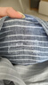 無印良品（MUJI）男式 漢麻水洗 長(zhǎng)袖襯衫 男士襯衣外套上衣男款夏季 男裝AC218A5S 藏青色條紋 L (175/100A) 曬單實(shí)拍圖