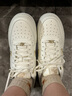 耐克（NIKE）官方空軍一號AIR FORCE 1女子運動鞋夏季膠底板鞋F(xiàn)V3654 111帆白/帆白/帆白/金屬色 40 曬單實拍圖