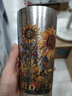 FIFIFRFR 斐拿保溫杯便攜鈦杯純鈦男士高檔水杯大卡花泡茶杯子女士高顏值咖啡杯 向日葵純鈦杯身+吸管+茶倉520ml 曬單實拍圖