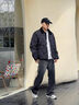 Teenie Weenie Men小熊男裝日常山系防潑水絎縫90鴨絨襯衫領(lǐng)羽絨服 黑色 L 曬單實(shí)拍圖