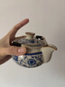 陶居邦便攜式旅行茶具套裝青花汝窯手抓壺一壺兩杯戶外露營一人飲快客杯 繁花纏枝蓮明德手抓壺（1壺3杯） 曬單實拍圖
