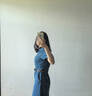 百圖betu女裝2025夏季新款連衣裙配腰帶棉感潮流牛仔裙子女2503D03 牛仔色 XS 曬單實拍圖